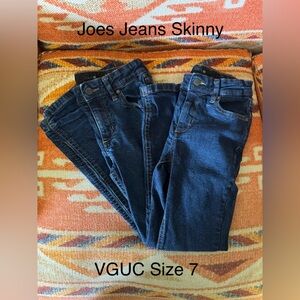 Two Pairs of Little Kids Skinny Joes Jeans- Size 7